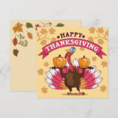 Happy Thanksgiving Feestdagenkaart (Voorkant / Achterkant)
