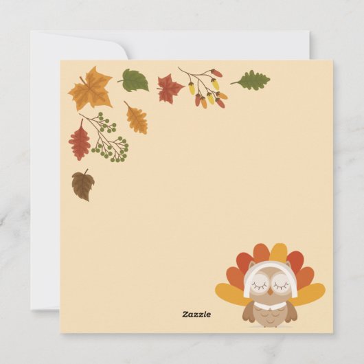 Happy Thanksgiving Feestdagenkaart (Achterkant)