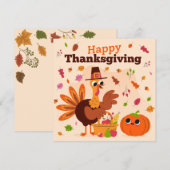 Happy Thanksgiving Feestdagenkaart (Voorkant / Achterkant)