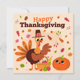 Happy Thanksgiving Feestdagenkaart