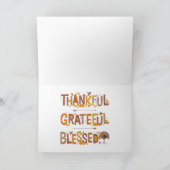 Happy Thanksgiving-feestkaart Feestdagen Kaart (Binnen)