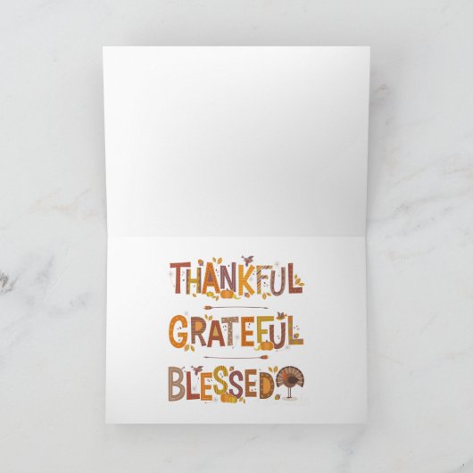 Happy Thanksgiving-feestkaart Feestdagen Kaart (Binnen)
