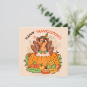 Happy Thanksgiving-feestkaart Feestdagenkaart (Staand voorkant)