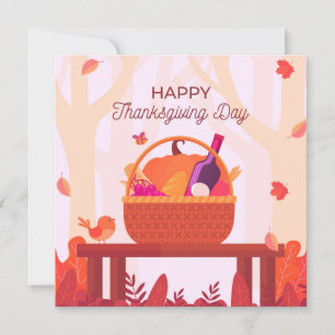 Happy Thanksgiving-feestkaart Feestdagenkaart
