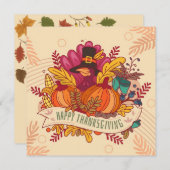 Happy Thanksgiving-feestkaart Feestdagenkaart (Voorkant / Achterkant)