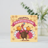 Happy Thanksgiving-feestkaart Feestdagenkaart (Staand voorkant)