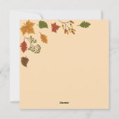 Happy Thanksgiving-feestkaart Feestdagenkaart (Achterkant)