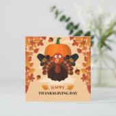 Happy Thanksgiving-feestkaart Feestdagenkaart (Staand voorkant)