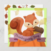 Happy Thanksgiving-feestkaart Feestdagenkaart (Voorkant / Achterkant)