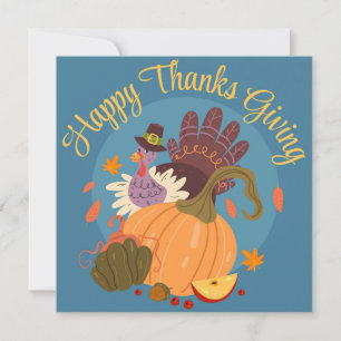 Happy Thanksgiving-feestkaart Feestdagenkaart