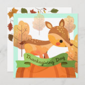 Happy Thanksgiving-feestkaart Feestdagenkaart (Voorkant / Achterkant)