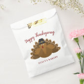 Happy Thanksgiving Festive Turkije Bedankzakje (Gezegeld)