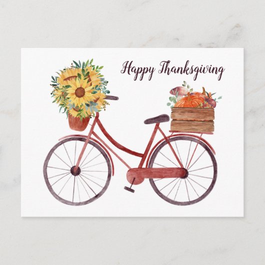 Happy Thanksgiving  fiets Briefkaart (Voorkant)