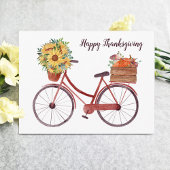 Happy Thanksgiving  fiets Briefkaart