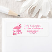 Happy Thanksgiving Flamingo Beach Theme Etiket (Insitu)