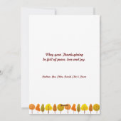 Happy Thanksgiving Flat Holiday-fotokaart Feestdagenkaart (Achterkant)