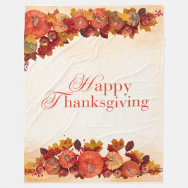 Happy Thanksgiving Fleece Deken