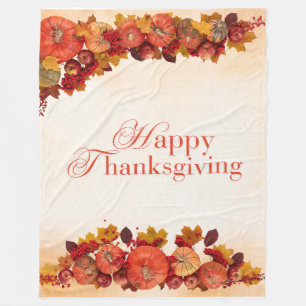 Happy Thanksgiving Fleece Deken