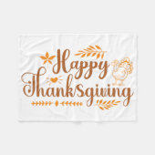 Happy Thanksgiving Fleece Deken (Voorkant (Horizontaal))