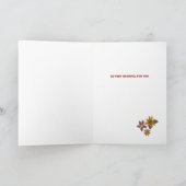 Happy Thanksgiving Floral Folded Wenskaart Kaart (Binnen)