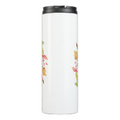 Happy Thanksgiving Floral Herfst Krans Thermosbeker (Achterkant)