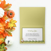 Happy Thanksgiving Floral Pompoen Sinaasappel Groe Kaart