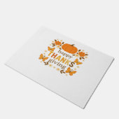Happy Thanksgiving Floral Pumpkin Classic T-shirt Deurmat (Schuin)