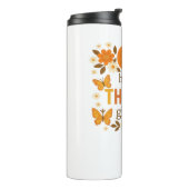 Happy Thanksgiving Floral Pumpkin Classic T-shirt Thermosbeker (Gedraaid links)