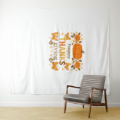 Happy Thanksgiving Floral Pumpkin Classic T-shirt Wandkleed (In Situ (horizontaal))