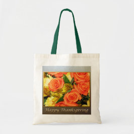 Happy Thanksgiving Floral Tote Bag