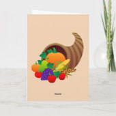 Happy Thanksgiving Folded Holiday Card Feestdagen Kaart (Achterkant)