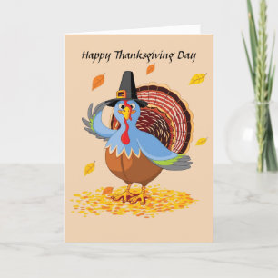Happy Thanksgiving Folded Holiday Card Feestdagen Kaart