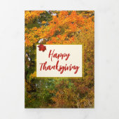 Happy Thanksgiving Folded Photo Drieluik Wenskaart (Cover)