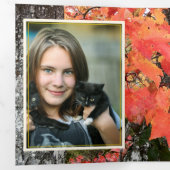 Happy Thanksgiving Folded Photo Drieluik Wenskaart (Binnenzijde eerst)