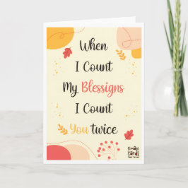 Happy Thanksgiving for a Special Person Kaart