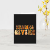 Happy Thanksgiving For Turkey Day Family Dinner Th Kaart (Gele Bloem)