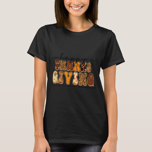 Happy Thanksgiving For Turkey Day Family Dinner Th T-shirt (Voorkant)