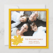 Happy Thanksgiving | Foto en namen toevoegen Kaart (Achterkant)