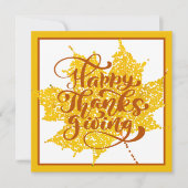 Happy Thanksgiving | Foto en namen toevoegen Kaart (Voorkant)