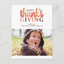 Happy Thanksgiving-foto Feestdagenkaart