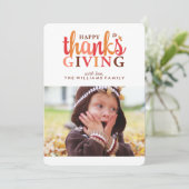 Happy Thanksgiving-foto Feestdagenkaart (Staand voorkant)