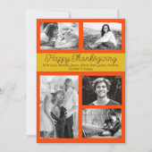 Happy Thanksgiving Fotocollage Wenskaart Kaart (Voorkant)