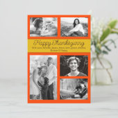 Happy Thanksgiving Fotocollage Wenskaart Kaart (Staand voorkant)