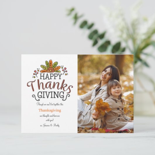 Happy Thanksgiving-fotokaart Kaart (Staand voorkant)