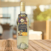 Happy Thanksgiving Friendsgiving rustieke herfst Flessenhanger