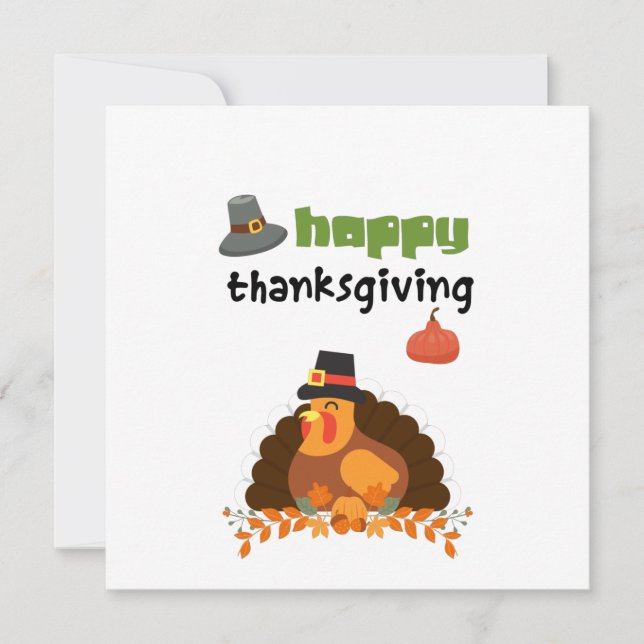 Happy Thanksgiving- Fun Turkey Card (Voorkant)