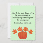 Happy Thanksgiving- Fun Turkey Card Kaart (Achterkant)