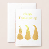 Happy Thanksgiving Funny Gnomes Holiday Kaart (Met envelop)