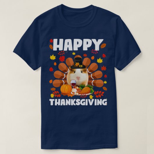 Happy Thanksgiving Funny Guinee Pig (2) T-shirt (Design voorkant)