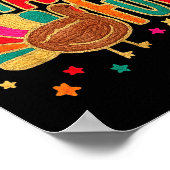 Happy Thanksgiving Funny Thankful Turkey Pumpkin F Poster (Hoek)